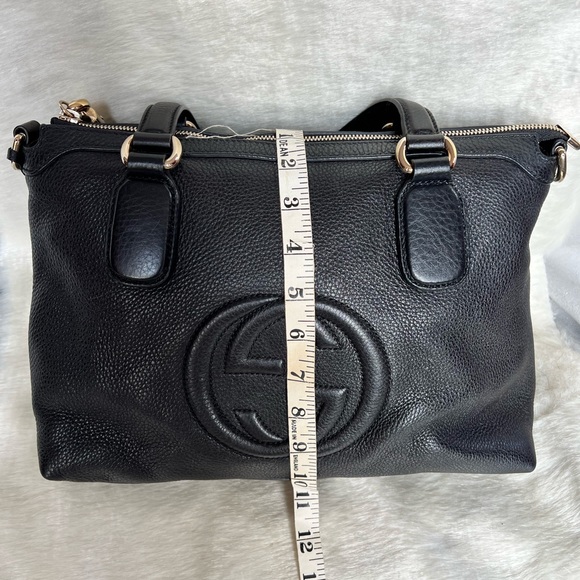 š¤ Authentic Gucci Soho Chain Double G Tassel Leather Shoulder Bag - Picture 7 of 9